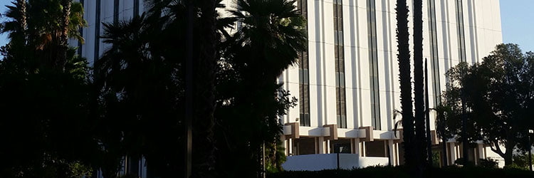 Sideview of Compton Superior Courthouse Facade