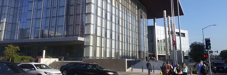Photo of the Governor George Deukmejian Court Long Beach Superior Courthouse Main entrance